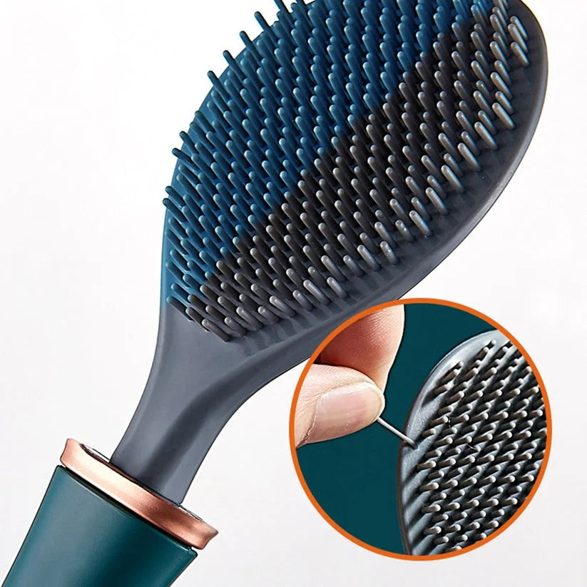 Brosse De Toilette En Silicone - Design Hygiénique À Fixation Murale — photo 4