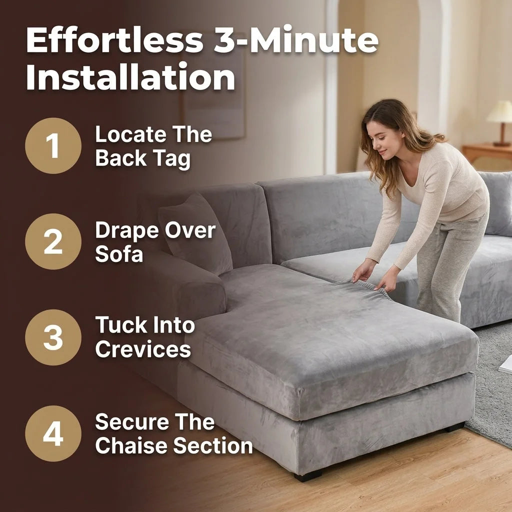 Housse Universelle Premium Pour Canapé - Protection Complète Contre Les Taches — photo 3