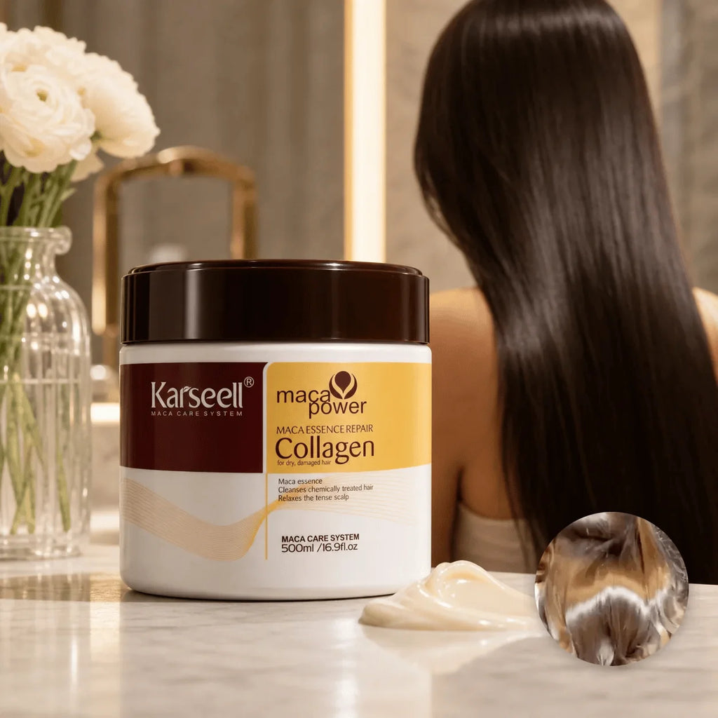 Masque Capillaire Au Collagène | Hydratation Profonde Pour Cheveux Secs, Contrôle Des Frisottis