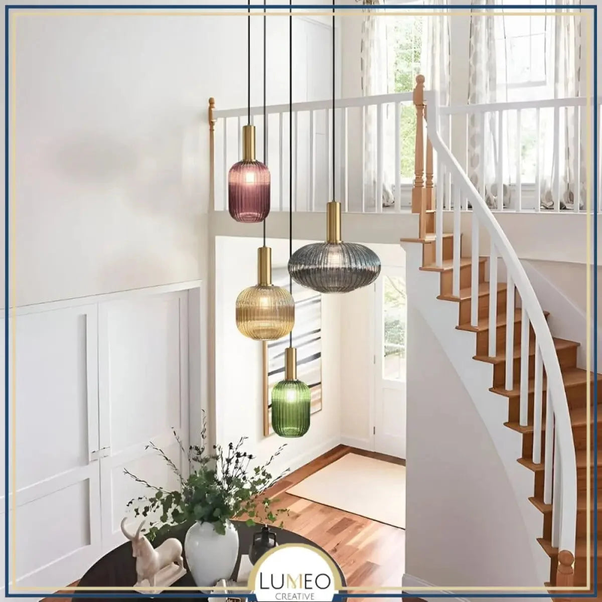 Elegant Vintage Pendel i Glas — billede 18