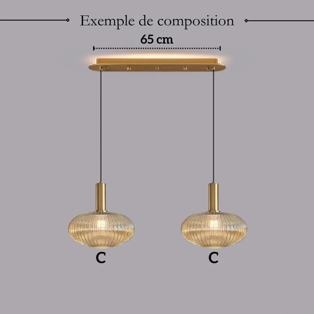 Elegant Vintage Pendel i Glas — billede 28